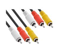 InLine - Câble vidéo/audio - phono RCA x 3 mâle pour phono RCA x 3 mâle - 5 m