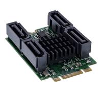 InLine® Carte d'interface M.2 Key B+M mâle vers 4 x SATA mâle, Raid, HyperDuo, 76660U