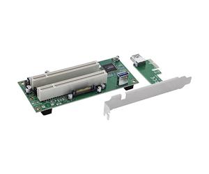 Inline Carte d'interface PCIe x1 vers 2 x PCI 32 Bits, Extension de Fente PCI pour Anciennes Cartes, sans Pilote, 76619K