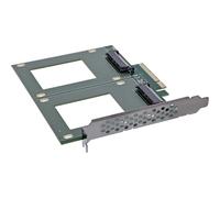 InLine Carte PCI Express vers 2 x U.2 NVMe SFF-8639 Bifurcation PCIe x8 Large 76660P