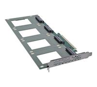 InLine® Carte PCI Express vers 4 x U.2 NVMe SFF-8639 - Bifurcation, PCIe x16, 76660R