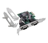 Inline Carte PCIe RS-232 avec 2 Ports série, D-Sub 9 mâles, avec Support à Profil Bas, pour systèmes Windows & Linux 76619F