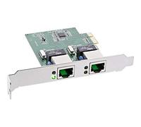 InLine Carte réseau Double Gigabit PCI Express 2 x 1 Gbit/s, PCIe X1, avec Fente à Profil Bas