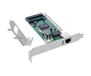 InLine® Carte réseau Gigabit 10/100/1000 Base-T Ethernet LAN Contrôleur LAN 1 GB/s, PCI, à partir de Win 98SE, Server 2003, Linux 2.4, macOS X 10.4, avec Support Low Profile Slot 51115B