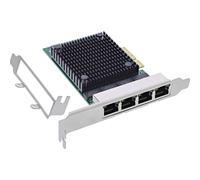 InLine Carte Réseau Quad Gigabit 4x RJ45 2,5Gb/s PCIe x4 - Format Low Profil