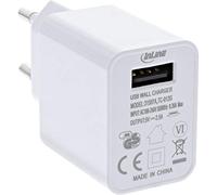 InLine® Chargeur USB Simple Chargeur Telephone Bloc d'alimentation Adaptateur d'alimentation 100-240 V vers 5 V2,5 A Blanc