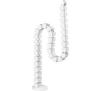 InLine® chemin de câbles flexible pour tables réglables en hauteur, 4 compartiments, blanc