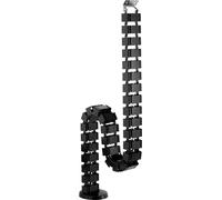 InLine® chemin de câbles flexible pour tables réglables en hauteur, 4 compartiments, noir