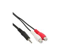 InLine® Câble audio stéréo 2 x RCA femelle vers mâle 3,5 mm 5 m