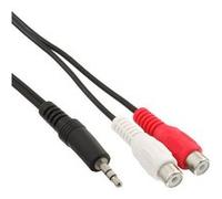 InLine® Câble audio stéréo 2 x RCA femelle vers mâle 3,5 mm 5 m