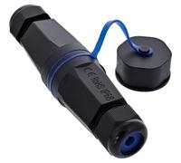 InLine Connecteur de câble RJ45 Keystone IP68 étanche pour câble réseau 1,5-8 mm avec couvercle à visser M23, 69992V