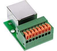 Inline Connecteur RJ45 pour Rail DIN 8 Broches, Pince Push-in, Module réseau sans Outil, Cat.5e, Ethernet de couplage LAN, 92505F