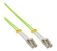 InLine - Cordon de raccordement - LC multi-mode (M) pour LC multi-mode (M) - 0.5 m - fibre optique - duplex - 50 / 125 microns - OM4 - sans halogène - vert