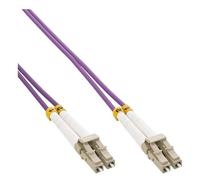 InLine - Cordon de raccordement - LC multi-mode (M) pour LC multi-mode (M) - 40 m - fibre optique - duplex - 50 / 125 microns - OM4 - sans halogène - violet