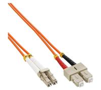 InLine - Cordon de raccordement - LC multi-mode (M) pour SC multi-mode (M) - 0.5 m - fibre optique - duplex - 50 / 125 microns - OM2 - sans halogène - orange