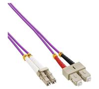 InLine - Cordon de raccordement - LC multi-mode (M) pour SC multi-mode (M) - 25 m - fibre optique - duplex - 50 / 125 microns - OM4 - sans halogène - violet