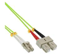 InLine - Cordon de raccordement - LC multi-mode (M) pour SC multi-mode (M) - 5 m - fibre optique - duplex - 50 / 125 microns - OM5 - sans halogène - vert