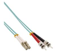 InLine 20m, LC/St câble de Fibre Optique OM3 Turquoise