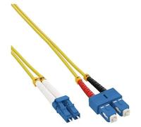 InLine - Cordon de raccordement - mode unique SC (M) pour mode unique LC (M) - 1 m - fibre optique - duplex - 9 / 125 micromètres - OS2 - sans halogène - jaune