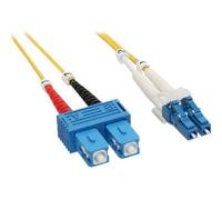 InLine - Cordon de raccordement - mode unique SC (M) pour mode unique LC (M) - 15 m - fibre optique - 9 / 125 micromètres - OS2 - sans halogène