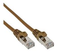 InLine - Cordon de raccordement - RJ-45 (M) pour RJ-45 (M) - 1.5 m - SF/UTP - CAT 5e - moulé - brun G