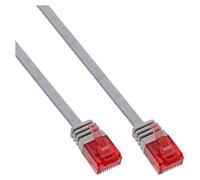 InLine - Cordon de raccordement - RJ-45 (M) pour RJ-45 (M) - 1.5 m - UTP - CAT 6 - moulé, plat - gris