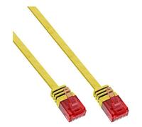 InLine - Cordon de raccordement - RJ-45 (M) pour RJ-45 (M) - 1 m - UTP - CAT 6 - moulé, plat - jaune