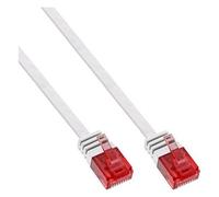 InLine - Cordon de raccordement - RJ-45 (M) pour RJ-45 (M) - 1 m - UTP - CAT 6 - plat - blanc