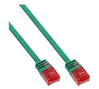 InLine - Cordon de raccordement - RJ-45 (M) pour RJ-45 (M) - 2 m - UTP - CAT 6 - moulé, bloqué, plat - vert