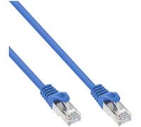 InLine - Cordon de raccordement - RJ-45 (M) pour RJ-45 (M) - 25 cm - SFTP - CAT 5e - moulé - bleu