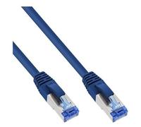 InLine - Cordon de raccordement - RJ-45 (M) pour RJ-45 (M) - 3 m - Paire torsadée blindée (SSTP) - CAT 6a - sans halogène - bleu
