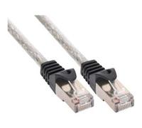 InLine - Cordon de raccordement - RJ-45 (M) pour RJ-45 (M) - 30 cm - SFTP - CAT 5e - moulé - transparent G
