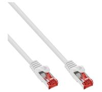 InLine - Cordon de raccordement - RJ-45 (M) pour RJ-45 (M) - 30 cm - SFTP, PiMF - CAT 6 - moulé, sans crochet - blanc