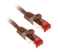 InLine - Cordon de raccordement - RJ-45 (M) pour RJ-45 (M) - 5 m - Paire torsadée blindée (SSTP) - CAT 6 - moulé - brun