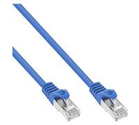 InLine - Cordon de raccordement - RJ-45 (M) pour RJ-45 (M) - 5 m - SFTP - CAT 5e - moulé - bleu