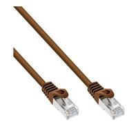 InLine - Cordon de raccordement - RJ-45 (M) pour RJ-45 (M) - 5 m - SFTP - CAT 5e - moulé - brun