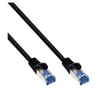 InLine - Cordon de raccordement - RJ-45 (M) pour RJ-45 (M) - 50 cm - SFTP, PiMF - CAT 6a - extérieur, rond, bloqué - noir