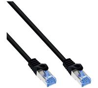 InLine - Cordon de raccordement - RJ-45 (M) pour RJ-45 (M) - 50 cm - SFTP, PiMF - CAT 6a - sans halogène, bloqué - noir