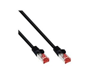 InLine - Cordon de raccordement - RJ-45 (M) pour RJ-45 (M) - 50 m - Paire torsadée blindée (SSTP) - CAT 6 - moulé - noir
