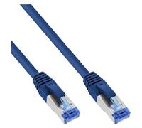 InLine - Cordon de raccordement - RJ-45 (M) pour RJ-45 (M) - 7.5 m - Paire torsadée blindée (SSTP) - CAT 6a - sans halogène - bleu