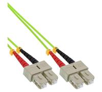 InLine - Cordon de raccordement - SC multi-mode (M) pour SC multi-mode (M) - 15 m - fibre optique - duplex - 50 / 125 microns - OM5 - sans halogène - vert
