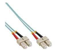 InLine - Cordon de raccordement - SC multi-mode (M) pour SC multi-mode (M) - 20 m - fibre optique - duplex - 50 / 125 microns - OM3 - sans halogène - turquoise