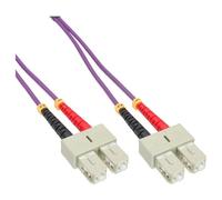 InLine - Cordon de raccordement - SC multi-mode (M) pour SC multi-mode (M) - 20 m - fibre optique - duplex - 50 / 125 microns - OM4 - sans halogène - violet