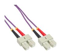 InLine - Cordon de raccordement - SC multi-mode (M) pour SC multi-mode (M) - 25 m - fibre optique - duplex - 50 / 125 microns - OM4 - sans halogène - violet