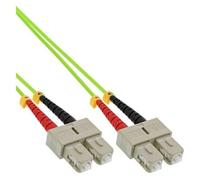 InLine - Cordon de raccordement - SC multi-mode (M) pour SC multi-mode (M) - 3 m - fibre optique - duplex - 50 / 125 microns - OM5 - sans halogène - vert