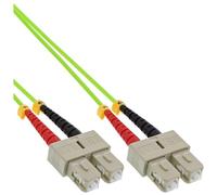 InLine - Cordon de raccordement - SC multi-mode (M) pour SC multi-mode (M) - 7.5 m - fibre optique - duplex - 50 / 125 microns - OM4 - sans halogène - vert