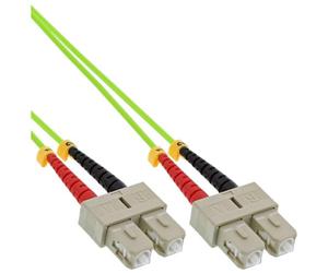 InLine - Cordon de raccordement - SC multi-mode (M) pour SC multi-mode (M) - 7.5 m - fibre optique - duplex - 50 / 125 microns - OM4 - sans halogène - vert