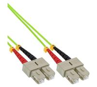 InLine - Cordon de raccordement - SC multi-mode (P) pour SC multi-mode (P) - 25 m - fibre optique - duplex - 50 / 125 microns - OM4 - sans halogène - vert