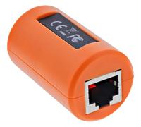 InLine® Coupleur de protection contre les surtensions RJ45-2 prises RJ45, Gigabit Ethernet, 8 diodes TVS, protection POE, blindage EMI/RFI, Plug & Play, 69990P