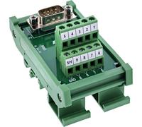 InLine D-Sub 92501L Bloc terminal à 9 connecteurs verticaux pour rail DIN RS232 Module de raccordement pour armoire de commande et bricolage